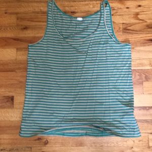 J Crew Mint and Tan Stripes Tank!